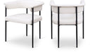 Malin Vegan Leather Upholstered Dining Chair - Cream