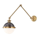 Aged Brass and Distressed Bronze Latham Wall Sconce 9.5" by Hudson Valley