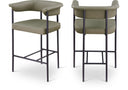 Malin Vegan Leather Upholstered Counter Stool - Olive