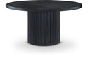 Belinda 60" Solid Wood And Oak Veneer Dining Table - Black