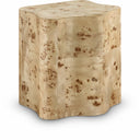 Zaire Solid Wood And Veneer End / Side Table - Natural Burl