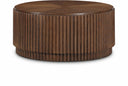 Ronin Solid Wood And Oak Veneer Coffee Table - Brown