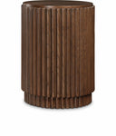 Ronin Solid Wood And Oak Veneer End Table - Brown