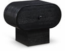 Harlow 30" Solid Wood And Oak Veneer Nightstand - Black