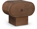 Harlow 30" Solid Wood And Oak Veneer Nightstand - Brown