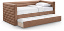 Beverly Vegan Leather Upholstered Twin Daybed - Cognac