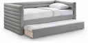 Beverly Vegan Leather Upholstered Twin Daybed - Grey