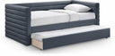 Beverly Vegan Leather Upholstered Twin Daybed - Blue