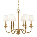 Aged Brass Menlo Park Chandelier 25" by Hudson Valley