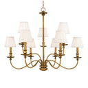 Aged Brass Menlo Park Chandelier 33.5" by Hudson Valley