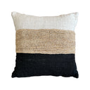 Nat Pillow with Blk & Nat Raffia