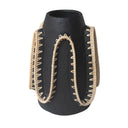 Wave Terracotta Vase High Black