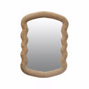 Wave Rectangular Rattan Mirror