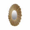 Solara Round Raffia Mirror, view 2