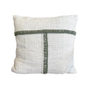 Natural Pillo W/olive Stitch