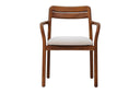 Nora Dining Arm Chair Medium Brown, view 2