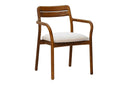 Nora Dining Arm Chair Medium Brown, view 3