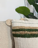 Nat Pillow with Olive & Nat Raffia, view 2