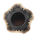 Wave Terracotta Vase Low Black, view 3