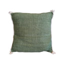 Olive Pillow W/nat Rope
