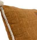 Burnt Orange Pillow W/nat Rope, view 2