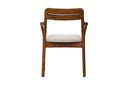 Nora Dining Arm Chair Medium Brown, view 5