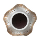 Wave Terracotta Vase Low White, view 3