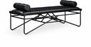 Gatsby Vegan Leather Upholstered Bench - Black