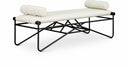 Gatsby Vegan Leather Upholstered Bench - Cream