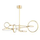 Aged Brass Saturn Chandelier 44.5" by Hudson Valley