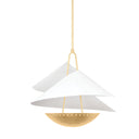 Vintage Gold Leaf Carini Pendant 35" by Corbett Lighting, view 2