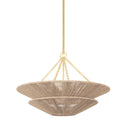 Gold Leaf Tropea Chandelier 40" by Corbett Lighting, view 3