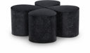 Petal Terrazzo Pattern Iron 4pc. Coffee Table - Black