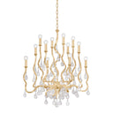 Gold Leaf Aveline Chandelier 33.25" by Corbett Lighting