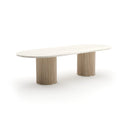 Rhythm  Oval Stone Top Dining Tbl