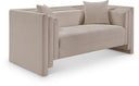 Everett 67" Chenille Fabric Upholstered Loveseat - Beige