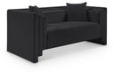 Everett 67" Chenille Fabric Upholstered Loveseat - Black