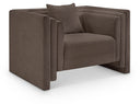 Everett Chenille Fabric Upholstered Chair - Brown