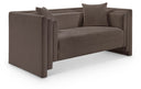 Everett 67" Chenille Fabric Upholstered Loveseat - Brown