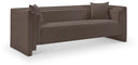Everett 88.5" Chenille Fabric Upholstered Sofa - Brown