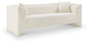 Everett 88.5" Chenille Fabric Upholstered Sofa - Cream