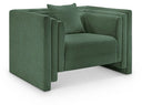 Everett Chenille Fabric Upholstered Chair - Green