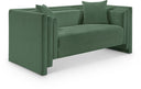 Everett 67" Chenille Fabric Upholstered Loveseat - Green