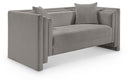 Everett 67" Chenille Fabric Upholstered Loveseat - Grey