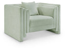 Everett Chenille Fabric Upholstered Chair - Mint