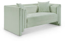 Everett 67" Chenille Fabric Upholstered Loveseat - Mint