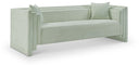 Everett 88.5" Chenille Fabric Upholstered Sofa - Mint