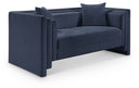 Everett 67" Chenille Fabric Upholstered Loveseat - Blue