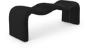 Willow Corduroy Fabric Upholstered Bench - Black