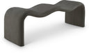 Willow Chenille Fabric Upholstered Bench - Grey